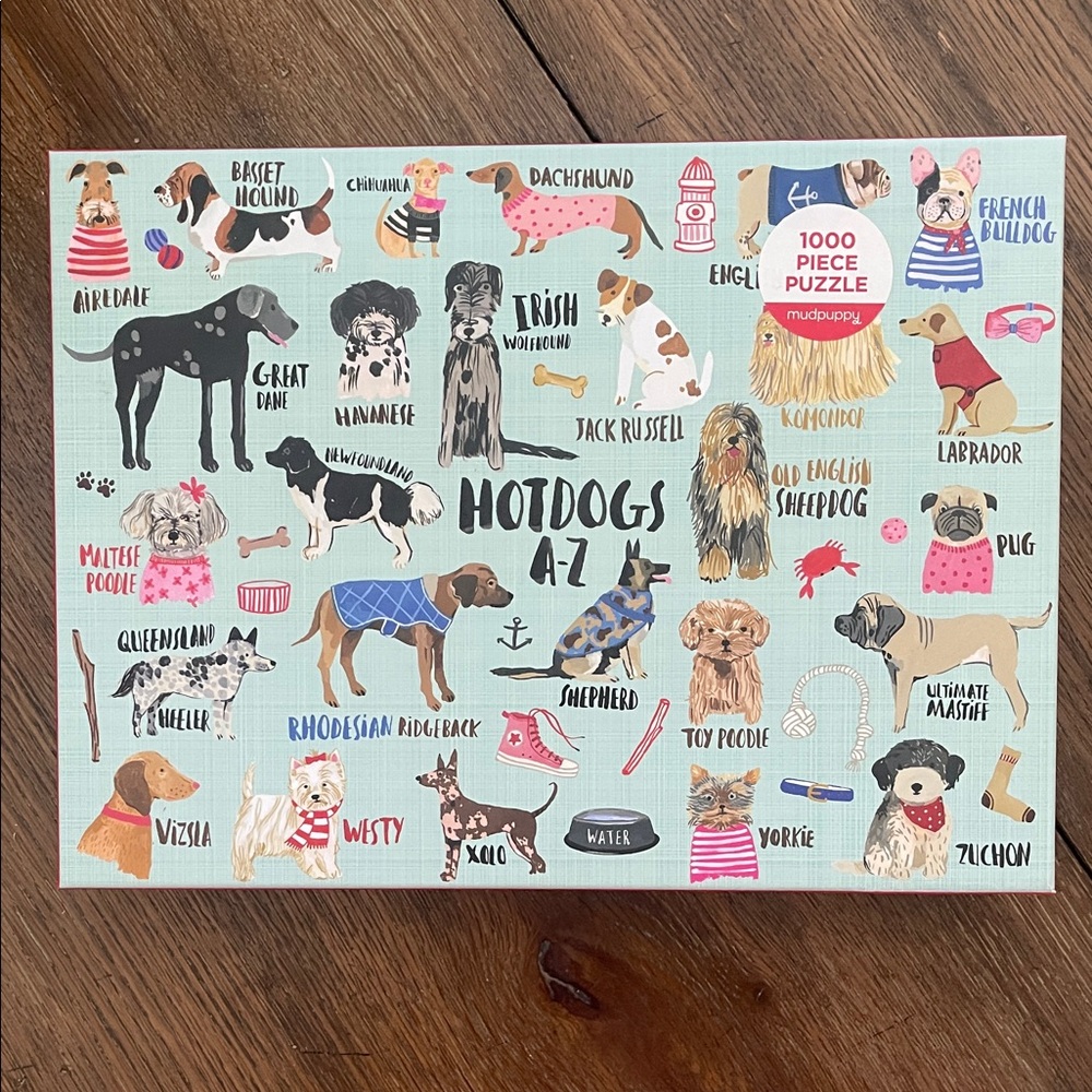 Hot Dogs A-Z 1000 Piece Puzzle - Multicolor